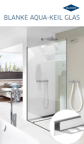 Moderne Duschen mit sauberen Kanten - BLANKE AQUA-KEIL GLAS