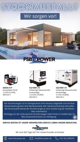 Stromausfall Wir sorgen vor!