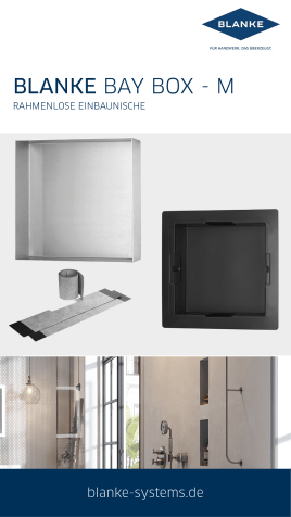 Rahmenlose Einbaunische - BLANKE BAY BOX