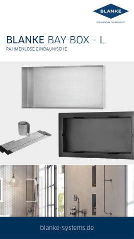 Rahmenlose Einbaunische in silber - BLANKE BAY BOX
