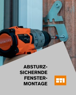 Absturzsichernde Fenstermontage