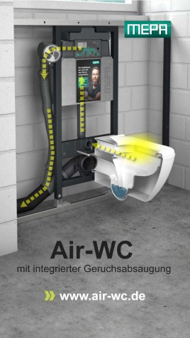 Air-WC mit integrierter Geruchsabsaugung