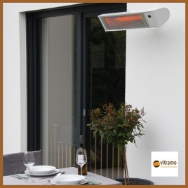 Angenehm warm auf der Terrasse durch Infrarot Heizstrahler