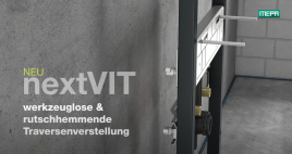 Werkzeuglose Traversenverstellung