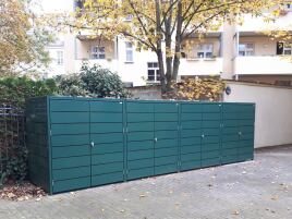 Müllcontainerboxen aus Metall - Container sicher geschützt