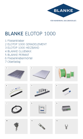 BLANKE ELOTOP 1000 - Elektrische Fußbodenheizung