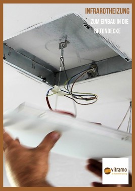 Infrarotheizung für den Einbau in die Betondecke