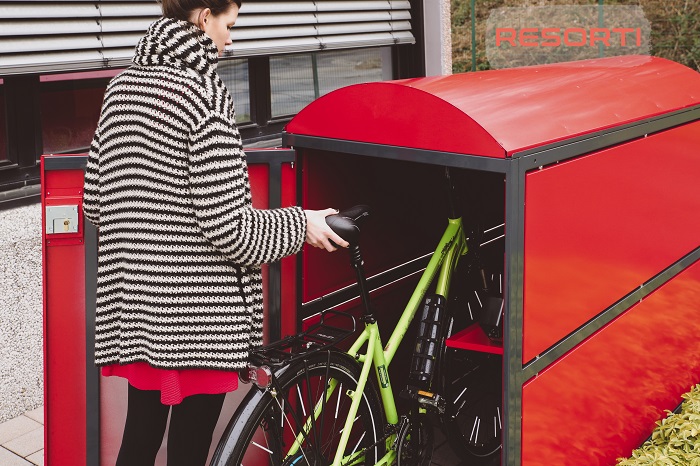 Fahrradgarage  Diebstahlsichere Einhausung fr E-Bikes inklusive  Ladevorrichtung - Bauspot.de