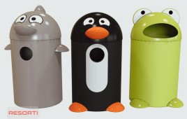 Tierische Abfallbehälter – Delfin, Pinguin und Frosch Mülleimer