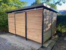 Mülltonnenhaus aus Stahl & Holz