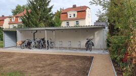 Fahrradüberdachung für den Wohnungsbau
