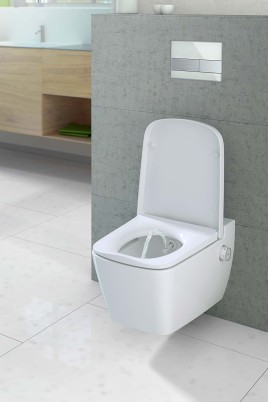 Dusch-WC TECEone: stromlos, spülrandlos, einfache Installation