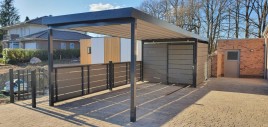 Einzelcarport mit Geräteraum