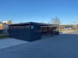 Carport als Unterstand für Fahrräder & Müll
