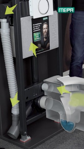 WC-Element mit Geruchsabsaugung