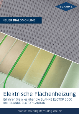 Neuer DIALOG ONLINE: Elektrische Flächenheizungssysteme