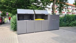 Boxen aus Metall für 1100L Müllcontainer
