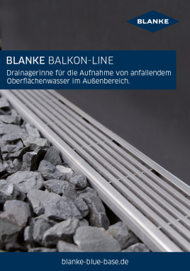 Sichere Entwässerung im Aussenbereich mit BLANKE BALKON-LINE