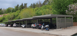 Stahlcarport als Reihenanlage