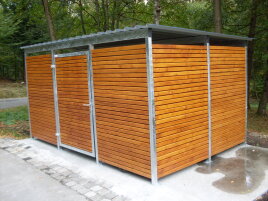Müllcontainerhaus für den Einsatz im öffentlichen Bereich