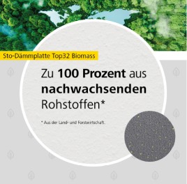 Gut für den Klimaschutz: Sto-Dämmplatte Top32 Biomass