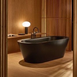 2-Sitzer Badewanne in matt schwarz