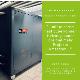Schneller in den Keller! Der heat cube - ideal für den Heizungstausch.