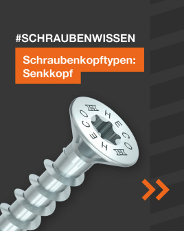 Schraubenköpfe: Senkkopf