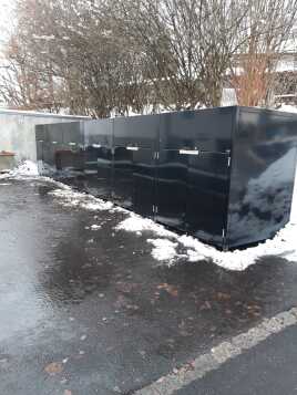 Müllcontainer-Reihenboxen für 6x 1.100L