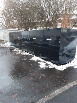Müllcontainer-Reihenboxen für 6x 1.100L