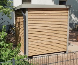 Gerätehaus als Rollstuhleinhausung
