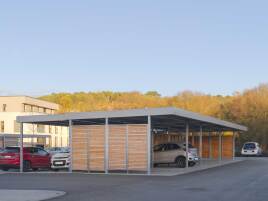 Carportanlage mit Reihen- und Einzelcarports
