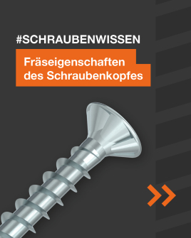 Schraubenköpfe: Fräseigenschaften