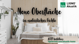 LIGNO® Akustik home - jetzt in natürlicher Fichte