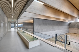 Durchdachte Sanitärtechnik in neuer Sporthalle - Dreifeldsporthalle Erbach