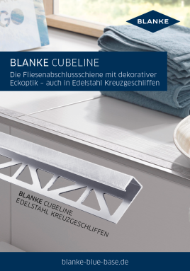 Quadratische Fliesenabschlussschienen in Edelstahl Kreuzgeschliffen