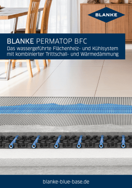 Wassergeführtes Flächenheiz- und Kühlsystem mit integrierter Wärme- und Trittschalldämmung und nur 59 mm Aufbauhöhe!