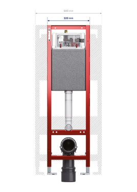 TECEprofil compact 320 - Kompakter WC-Spülkasten