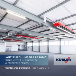 „AUS“ FÜR ÖL UND GAS AB 2024? Hallen jetzt GEG-konform & wirtschaftlich heizen.