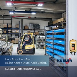 Hallen heizen (nur!) nach Bedarf