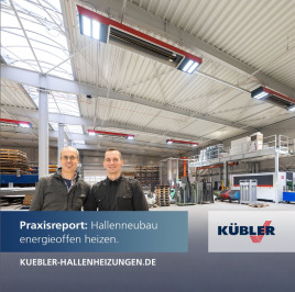 Praxisreport: Hallenneubau energieoffen heizen.