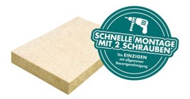 Schnelle Montage von Holzwolle-Mehrschichtplatten mit nur 2 Schrauben
