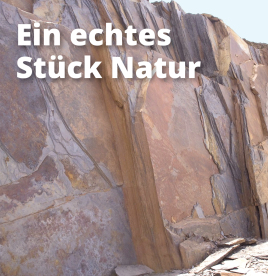 Das echte Steinfurnier mit der spaltrauen Haptik