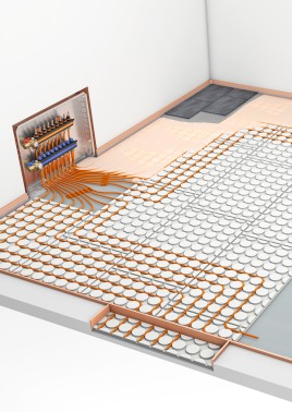 Fußbodenheizung im Trockenbau
