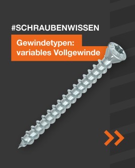 Gewindetypen: variables Vollgewinde