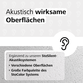 StoSilent - Oberflächenvarianten und Farben