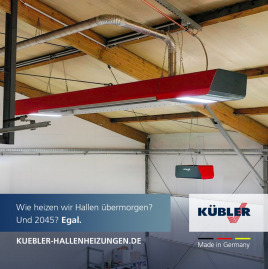 Wie heizen wir Hallen übermorgen? Und 2045? Egal.