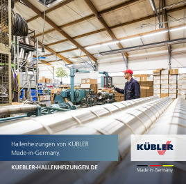 Hallenheizungen von KÜBLER Made in Germany