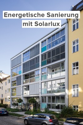 Wärmegedämmte Fassade mit Loggien-Verglasung