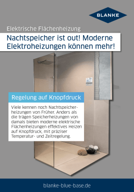 Elektrodirektheizung fürs Heizen auf Knopfdruck
